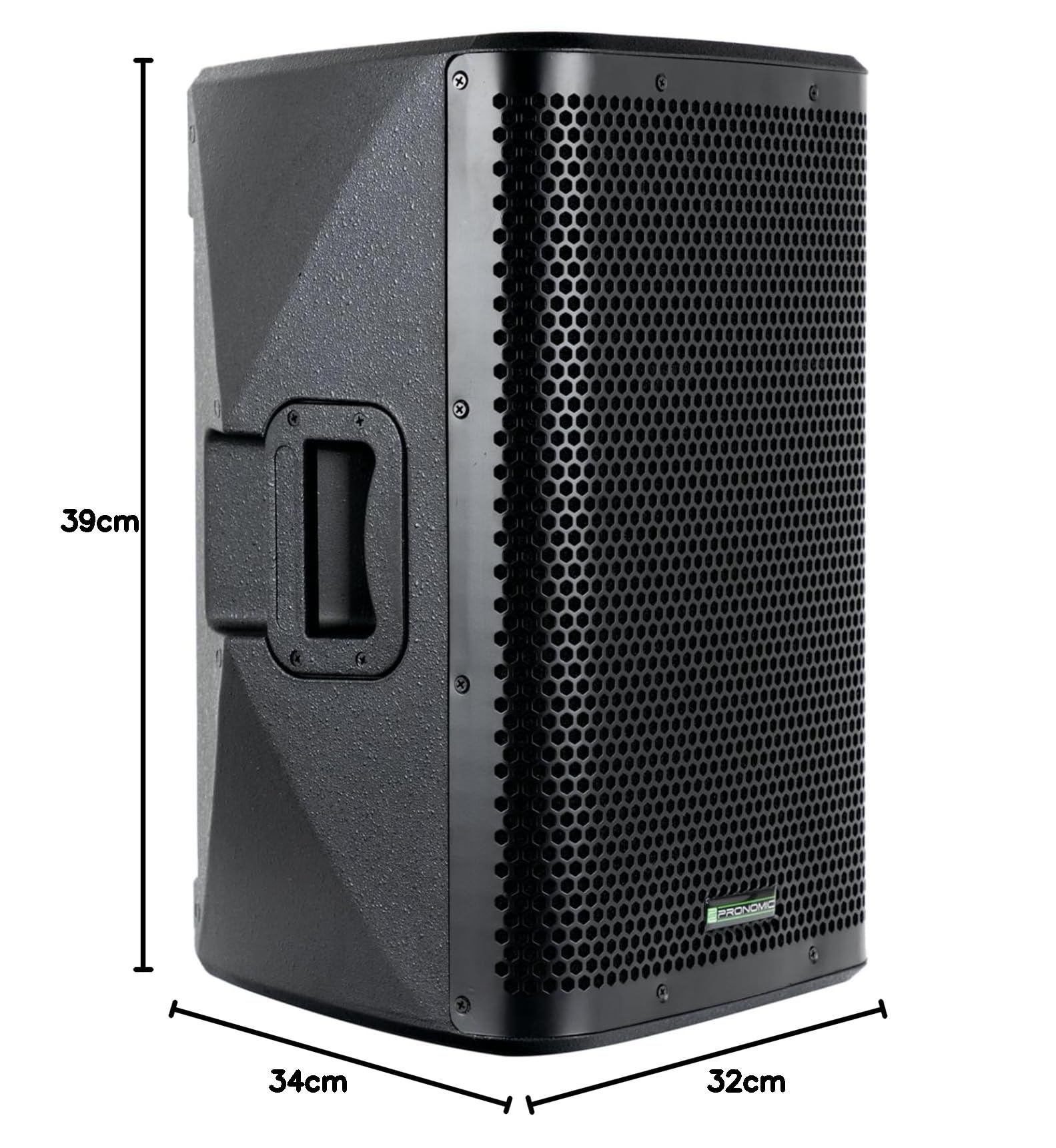 Pronomic C-215 MA - Aktive 2-Wege Box mit 2 Kanälen - Leistung: 1000 Watt - 15" Woofer + 1,75" Titanium Hochtöner - Bluetooth-Empfänger und DSP-Presets - Kunststoff-Gehäuse mit Monitorschräge