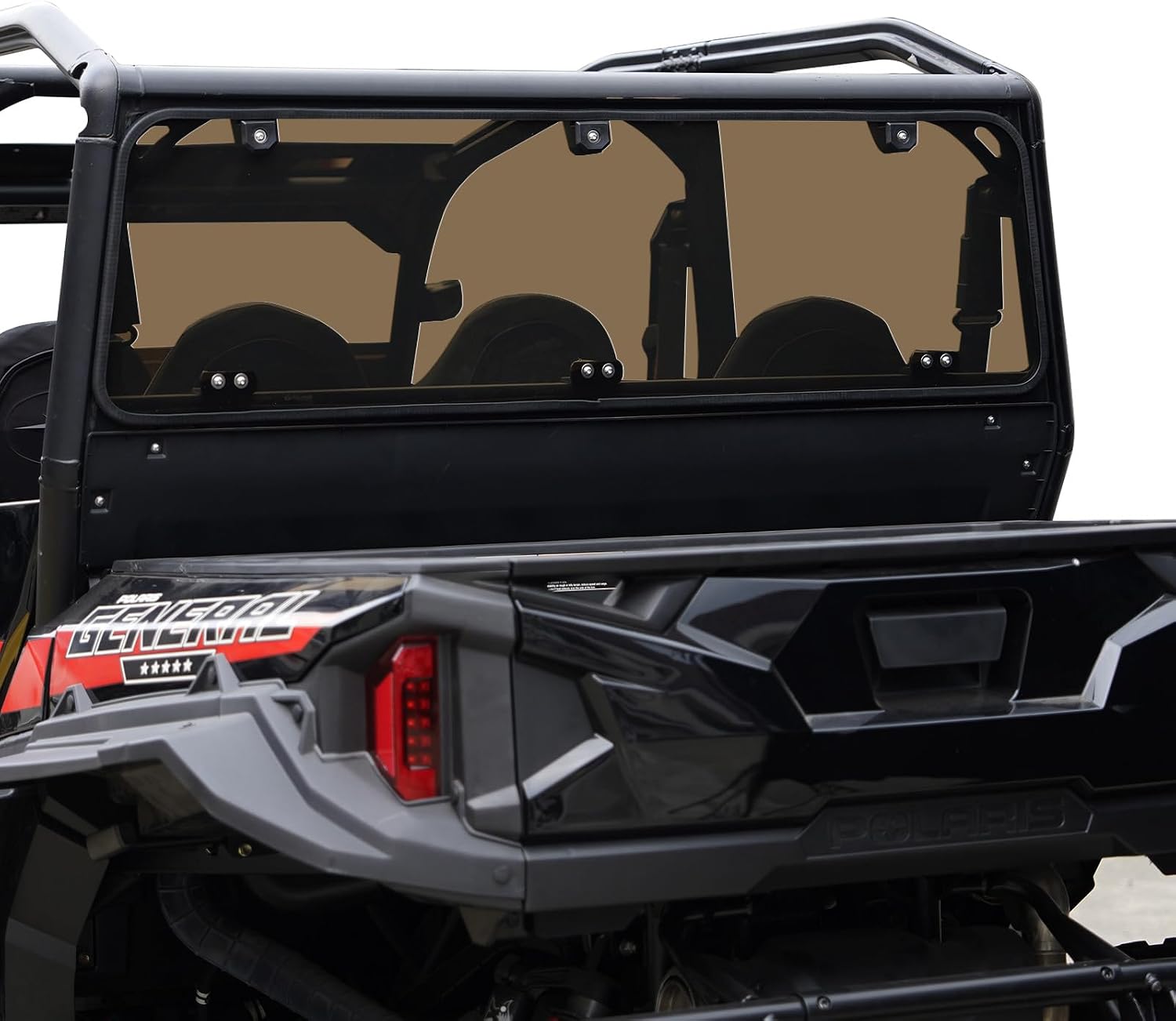 KIWI MASTER Tinted Rear Window for 2016-2026 Polaris General 1000/XP 1000 Accessories, Hard Coat Poly Back Windshield, Heavy Duty Polycarbonate, Scratch Resistant