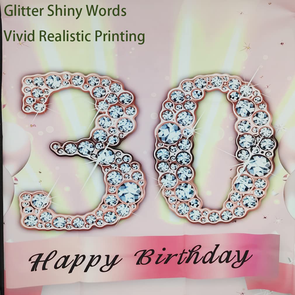 30. Geburtstag Dekoset Für Sie – Inkl. Banner, Tischdecke, Ballons, Diadem & Mehr