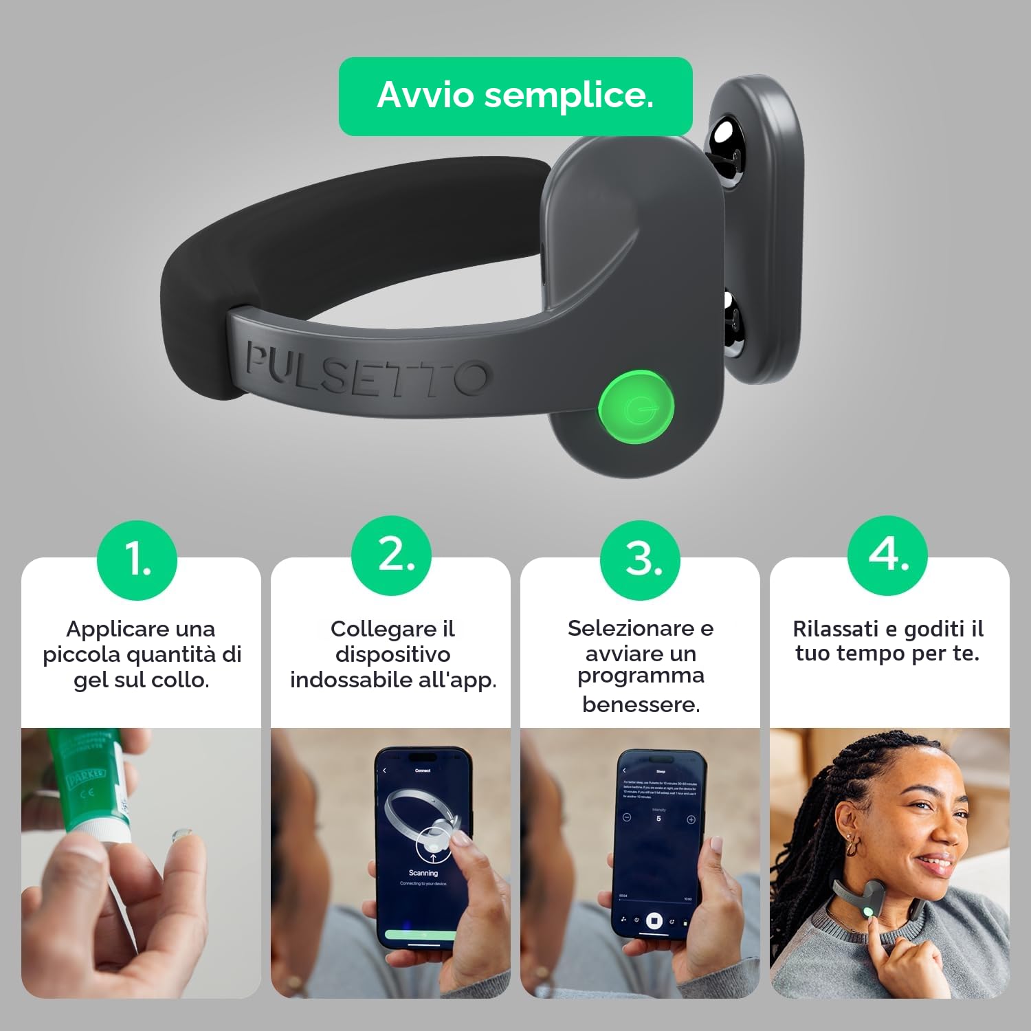 Pulsetto Lite (V1) Dispositivo Indossabile per Il Benessere – Relax e Supporto al Benessere Quotidiano