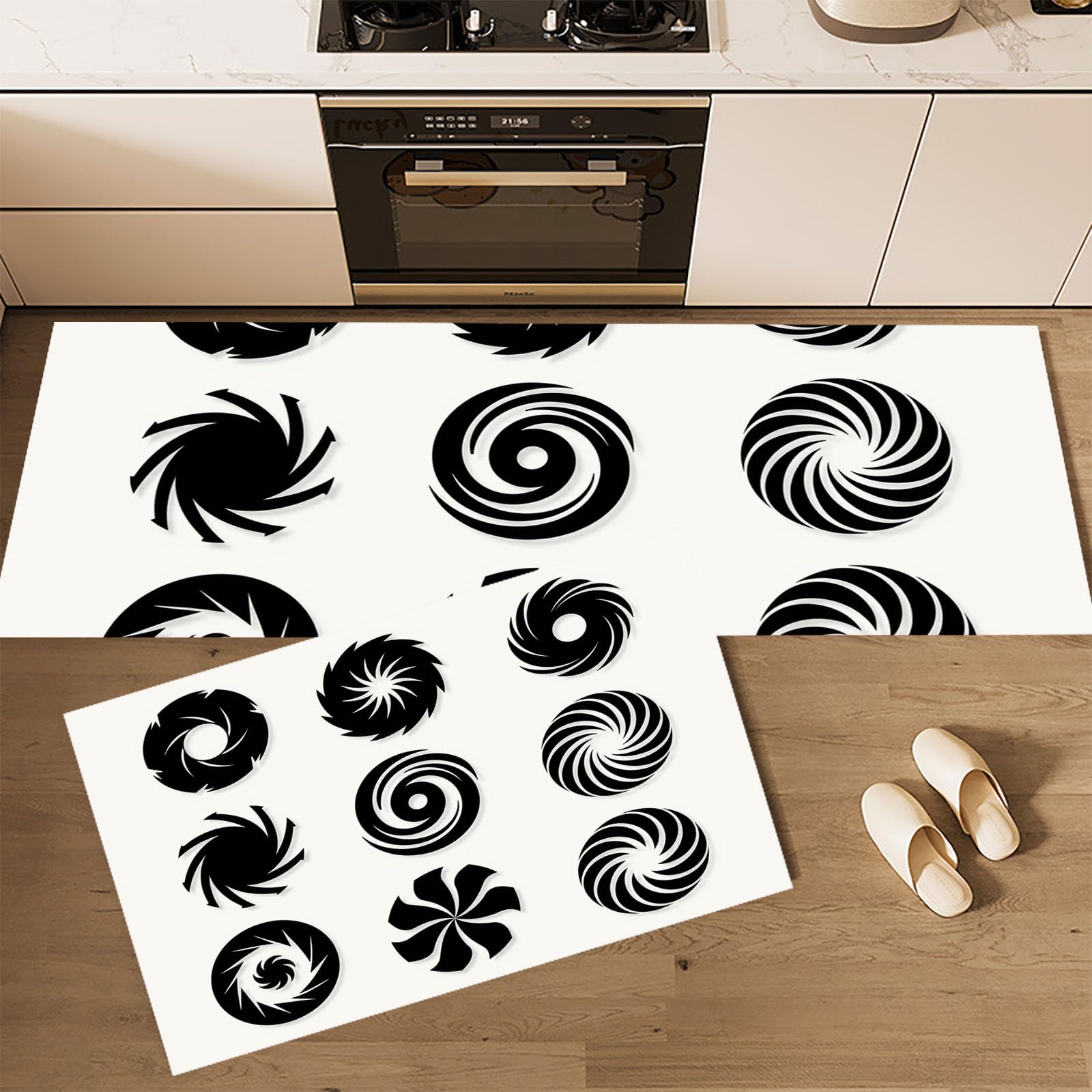 Alfombras de cocina de 40x60 y 40x120cm, juego de 2 piezas minimalistas y lavables