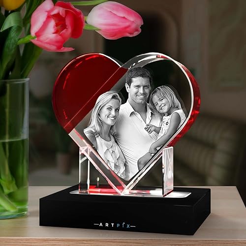 Miniatura 7 de ArtPix 3D Foto de cristal, regalos personalizados para mujeres, ella, esposa, hombres, mamá, marido, gran regalo personalizado con tu propia foto,