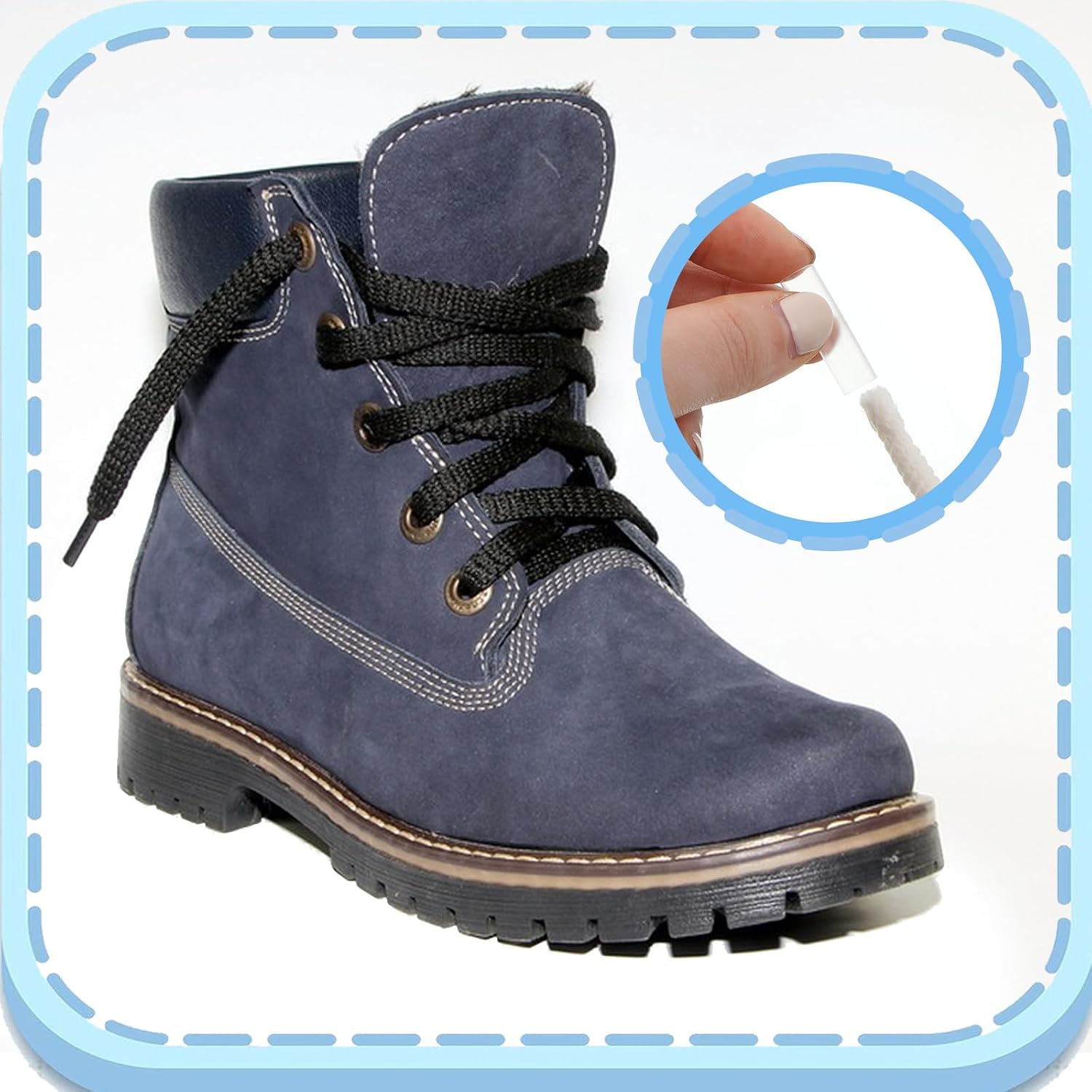 Shoe Lace Ends Tips, 1" X 0.2" Shoelace Tips Invisible Heat Shrink Shoe Lace Tip for Sneakers, Boots, Running Shoes & Outdoor Gear (30 Pack)