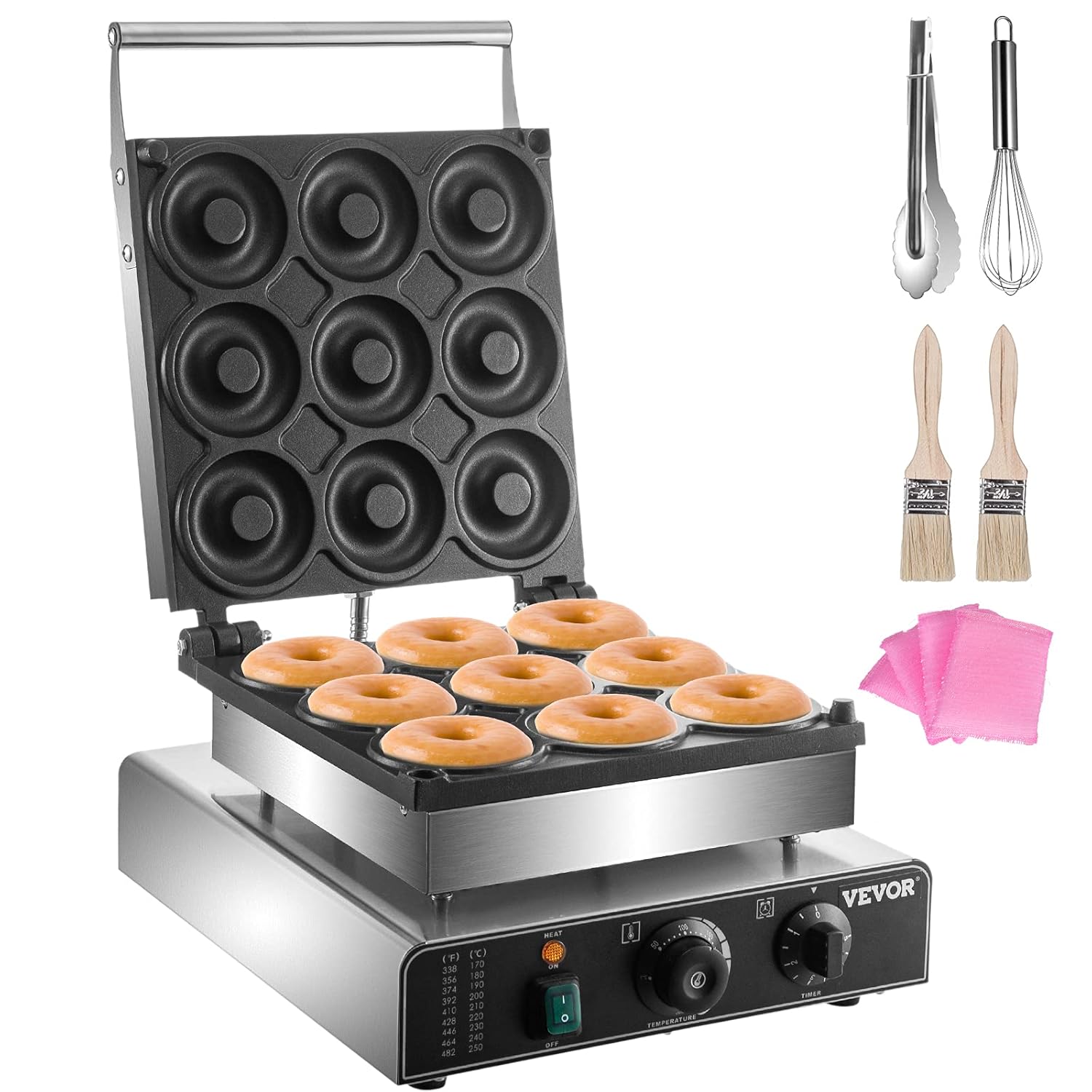 VEVOR Electric Donut Maker, 9 Holes Commercial Donut