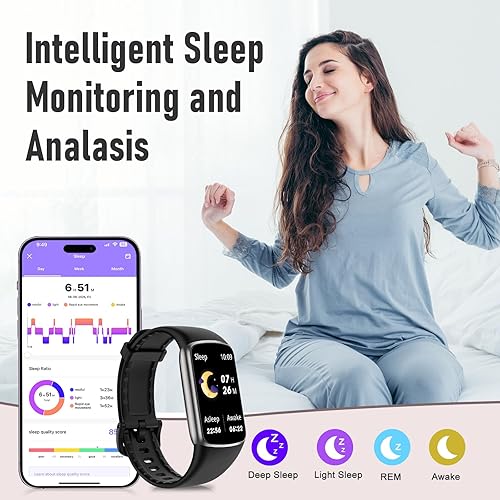 Miniatura 3 de Rastreador de actividad física con frecuencia cardíaca 247, presión arterial y oxígeno en sangre, monitor de sueño, 123 modos deportivos, calorías,