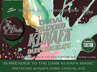 Viral Dubai Dark Chocolate Pistachio Kunafa Ultimate Chocolate Bar Experience