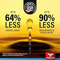 Vista 5 de Triax Fleet Supreme 5W-40 API CK-4 Full Synthetic Heavy Duty Diesel Engine Oil Moly Boron Friction Modified Extended Drain (5 Gallon)