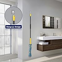 Vista 6 de Self-Wringing Twist Mops for Floor Cleaning, Microfiber Floor mop with 57 " Long Handle, Easy Wringing Mop for Hardwood Commercial Household Clean