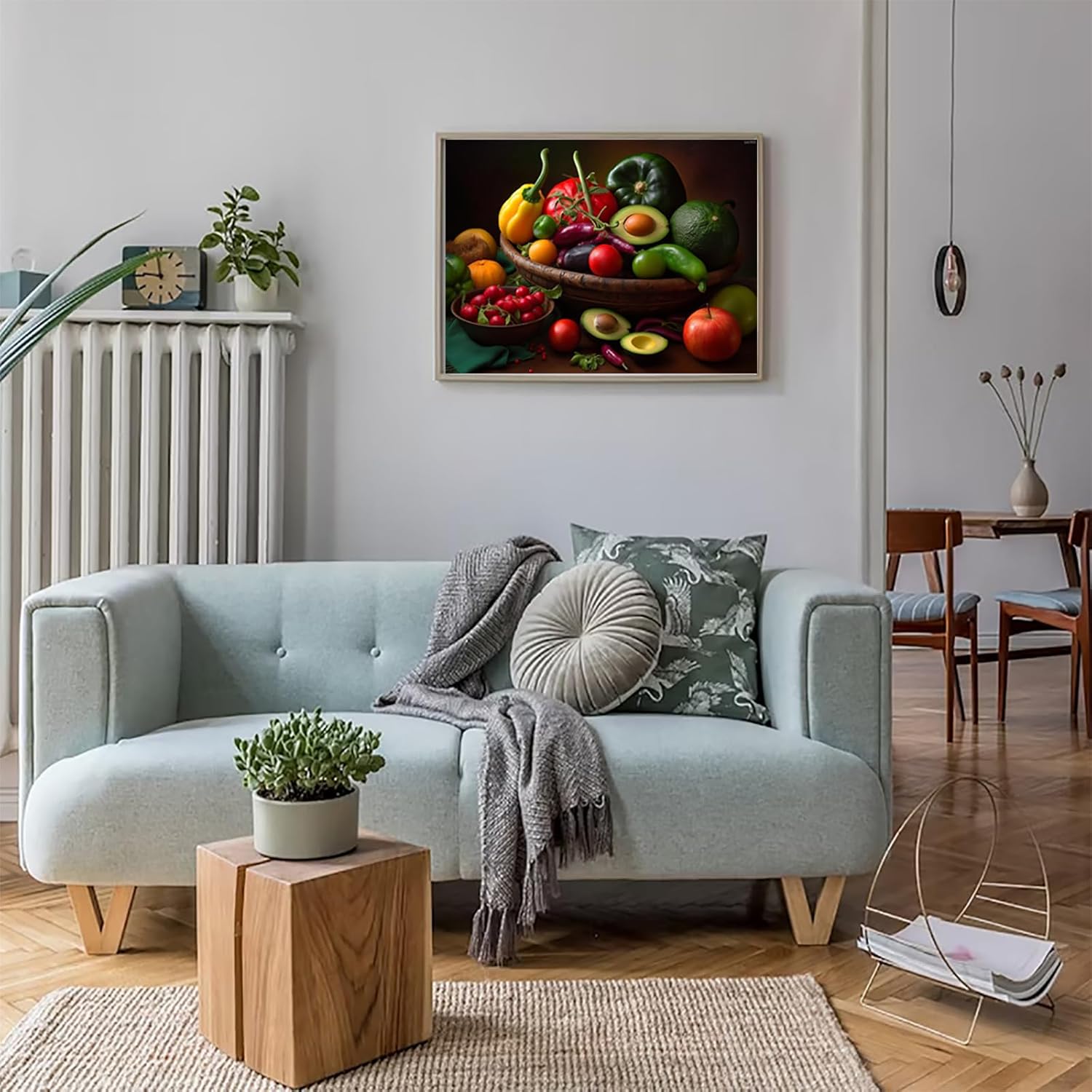 QAZWSX DIY 5D Diamond Art Kits Painting for Adults Colorful Mexican Food Modern Still Life Vegetables Fruit 30x40cm, 12x16inches