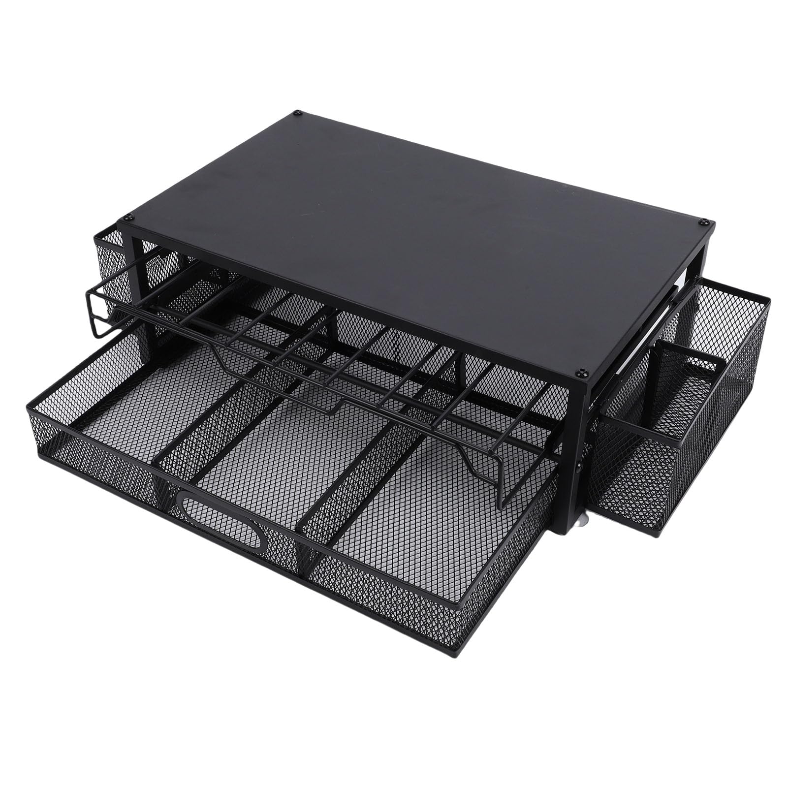 Support de dosettes de café en métal noir design pour 83 capsules
