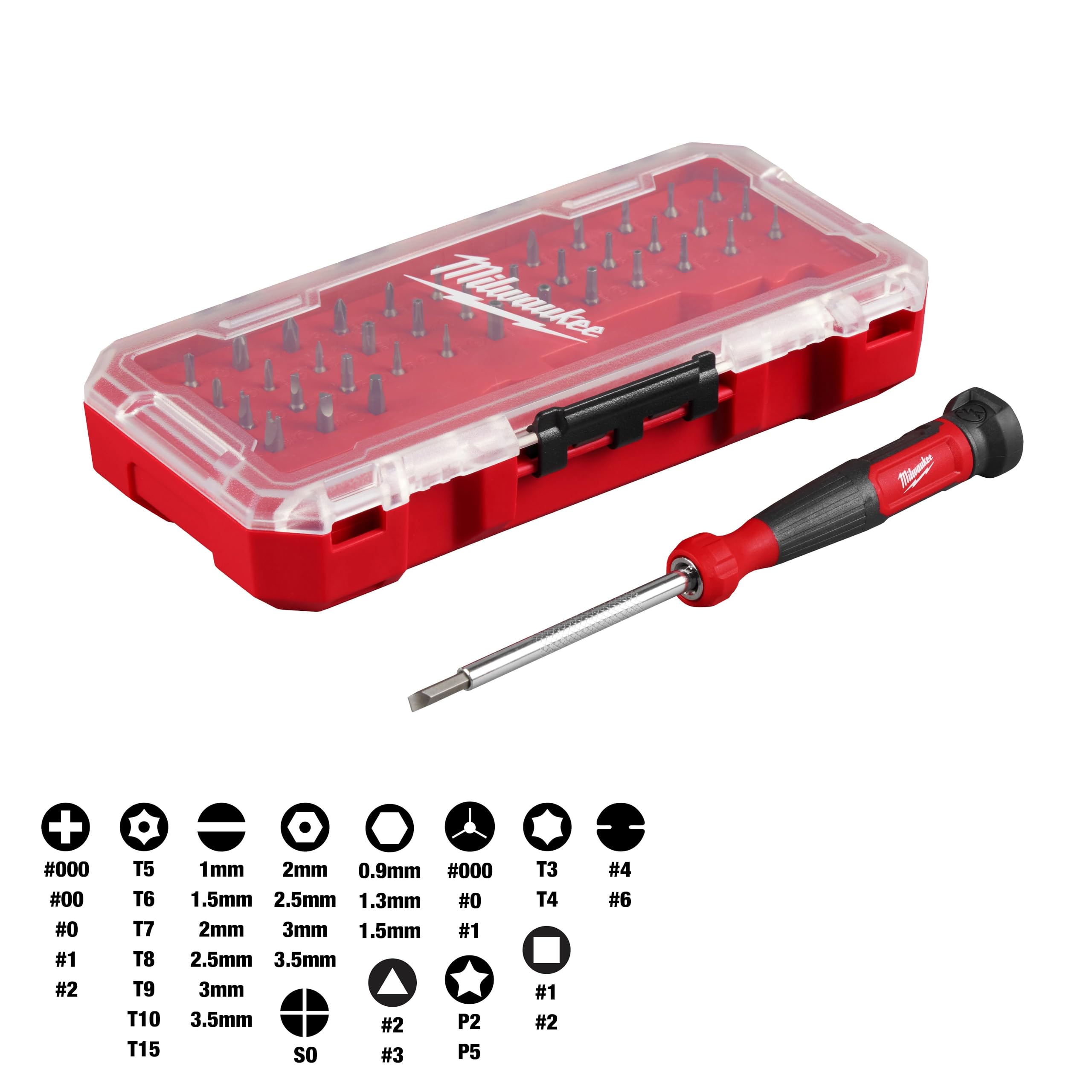 Milwaukee Elettrico - Cacciavite di precisione multi-punta 39 in 1