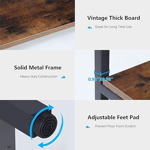 Miniatura 6 de Tribesigns Estantería de 5 niveles, estantería de esquina de escalera, estantería Etagere con 8 estantes, estante de almacenamiento para sala de
