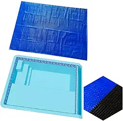 Capa Térmica Piscina Nassau Splash Igui 4 X 3m 500 Micras Preta E Azul Proteção Uv