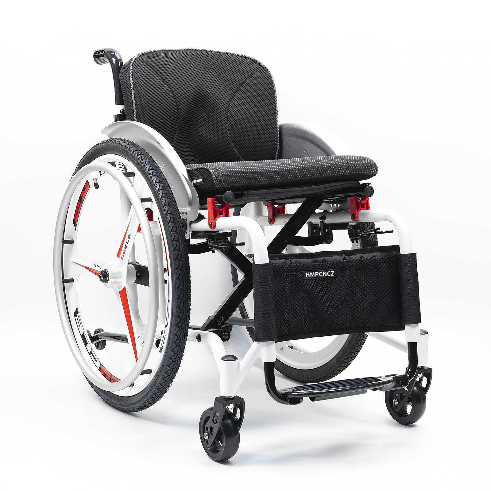 Silla De Ruedas Deportivas Plegables, Silla De Ruedas Livianas para Adultos, Silla De Ruedas Deportivas Ultra Ligeras, Adolescentes, Adultos, Personas Mayores(38cm/15in,White)