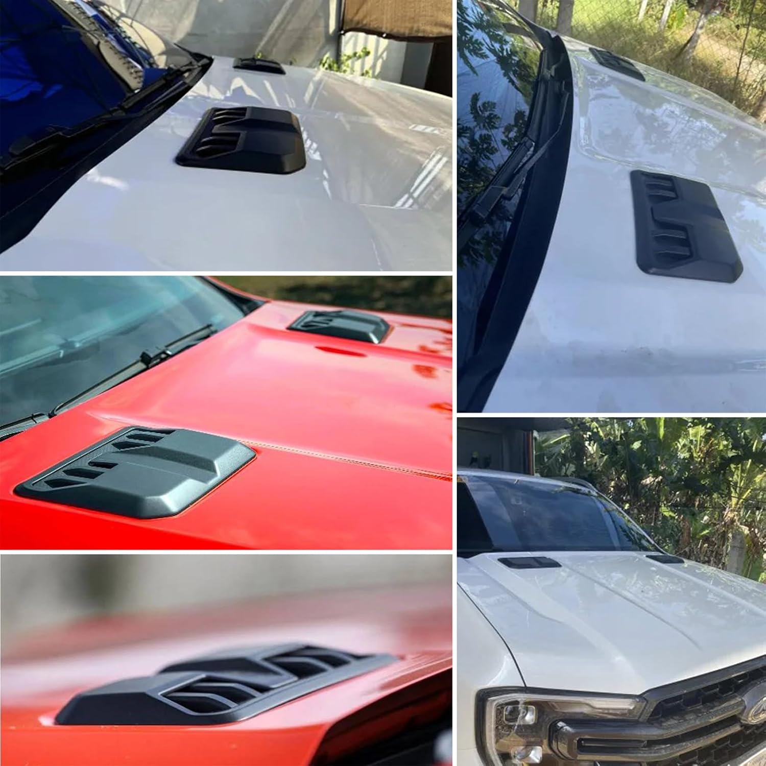 Lightweight Engine Hoods Vent with Easy Installation Hoods Vent Air Intake Grill Covers for Personalizes Vehicle Appearance