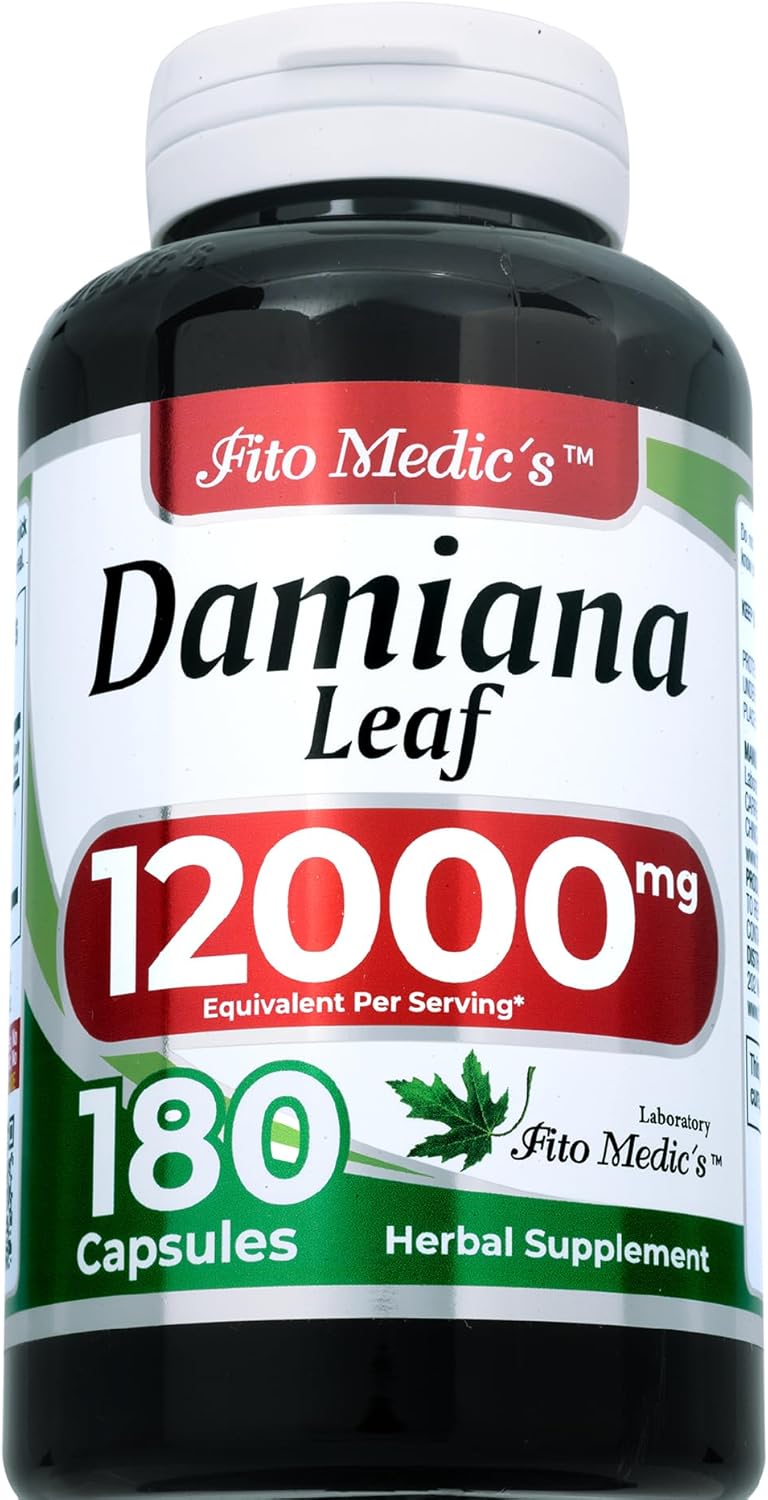 FITO MEDIC'S Lab | Damiana Leaf |180 Capsules| Damiana Capsules | Ultra high Absorption - Image 2