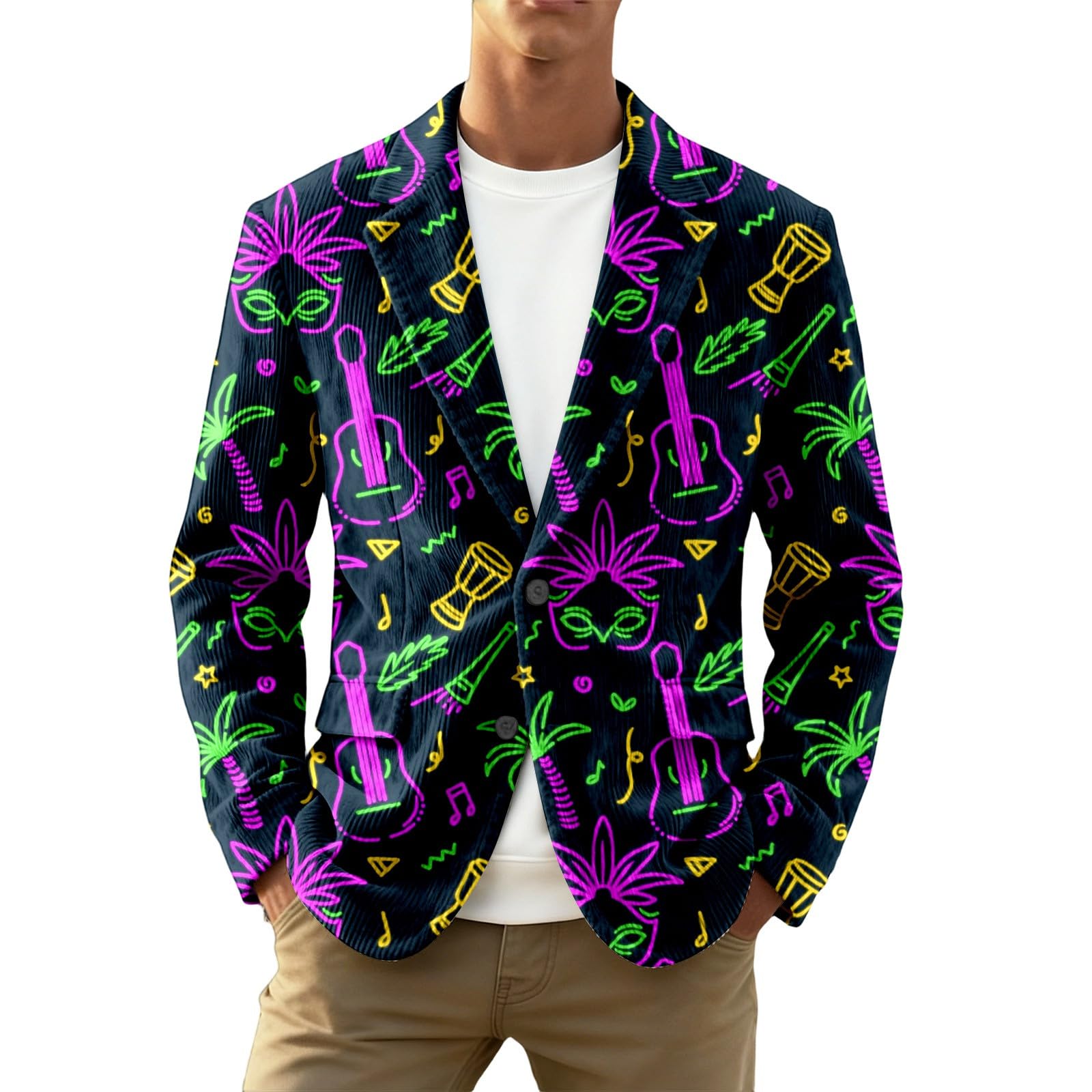 Veste en velours côtelé hommes style sequins confortable - 5
