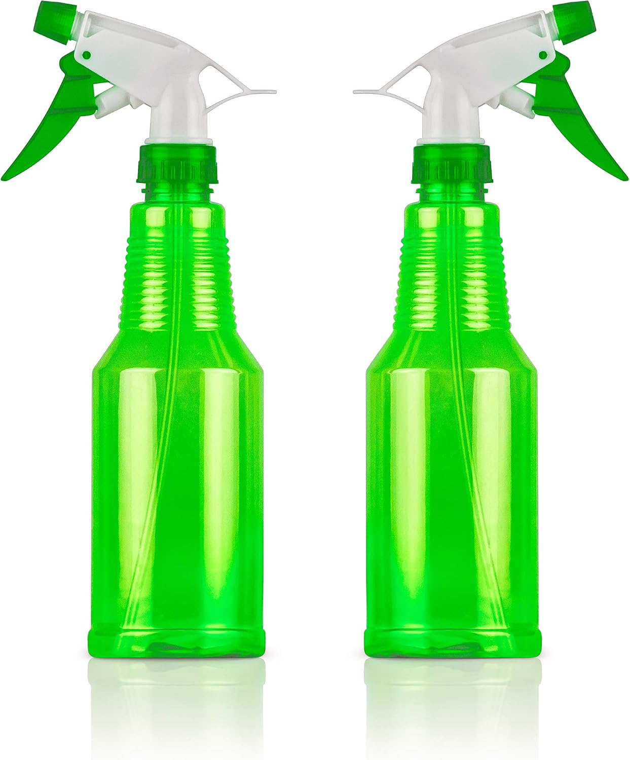 DecorRack Empty Spray Bottle 16 oz, BPA Free- Plastic, Professional Sprayer with Adjustable Nozzle for Cleaning Solutions, Kitchen, Hair, Plants, Leak Proof Fine Clear Mist Bottles (2 Pack)