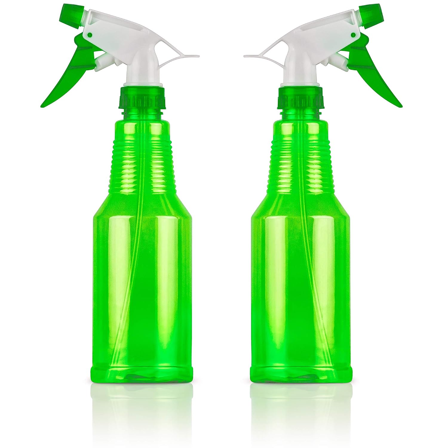 DecorRack Empty Spray Bottle 16 oz, BPA Free- Plastic, Professional Sprayer with Adjustable Nozzle for Cleaning Solutions, Kitchen, Hair, Plants, Leak Proof Fine Clear Mist Bottles (2 Pack)