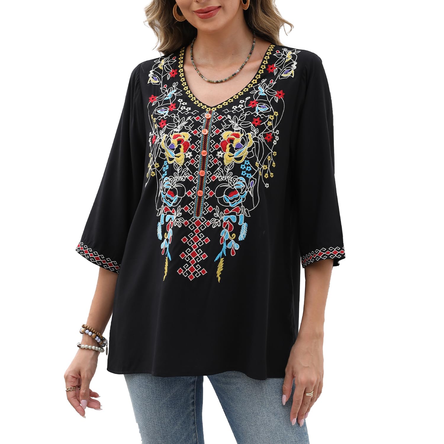 drakloak Kapuzenpullover Damen Bohemian Langarm Basic Hoodie