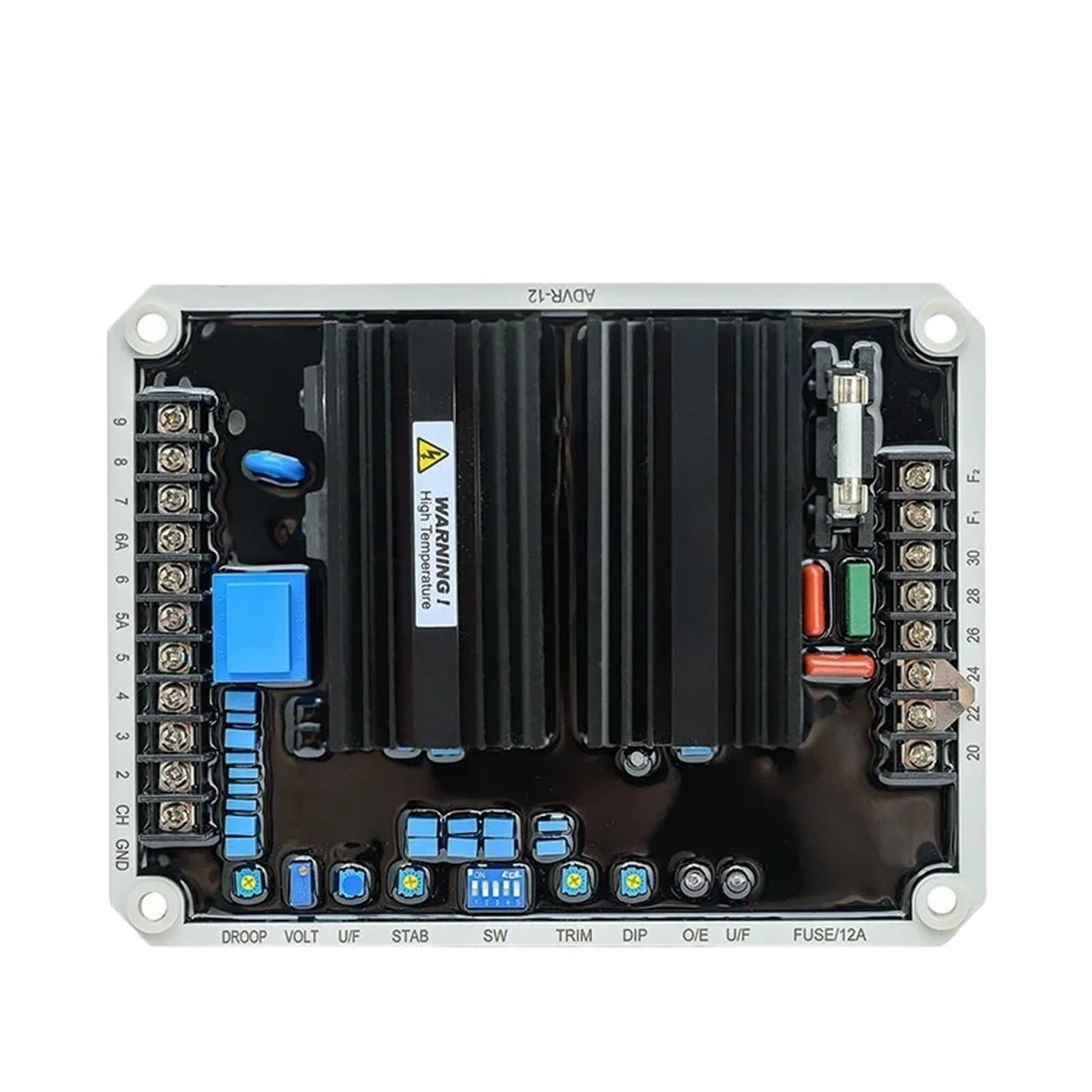 Nvsfzgiyg One Color 1Pcs Automatic Voltage Regulator Avr Advr-12 Replace Vr6 K65-12B K125-10B Avc125-10 Avc63-12