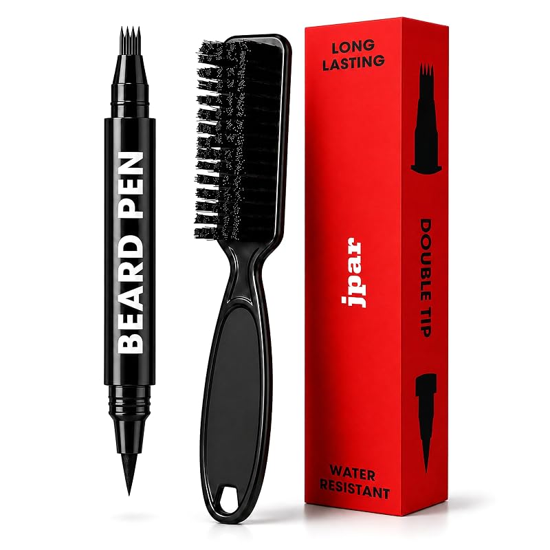Lápis para preenchimento de barba JPAR preto com pincel