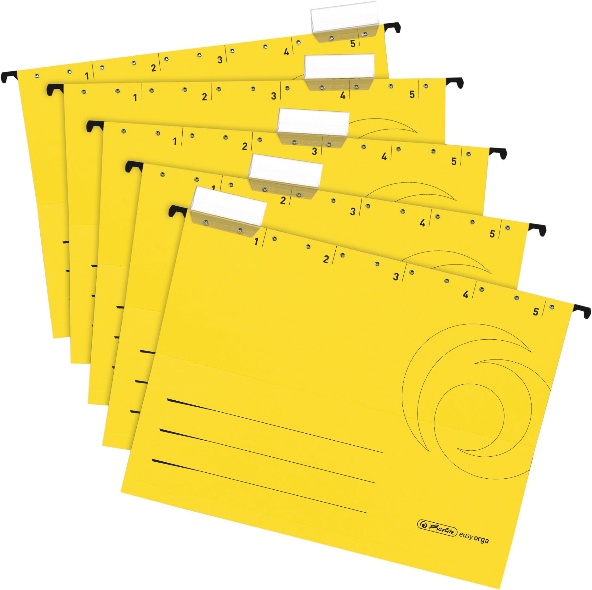 Herlitz A4 Suspension File - Yellow (5 Pieces)