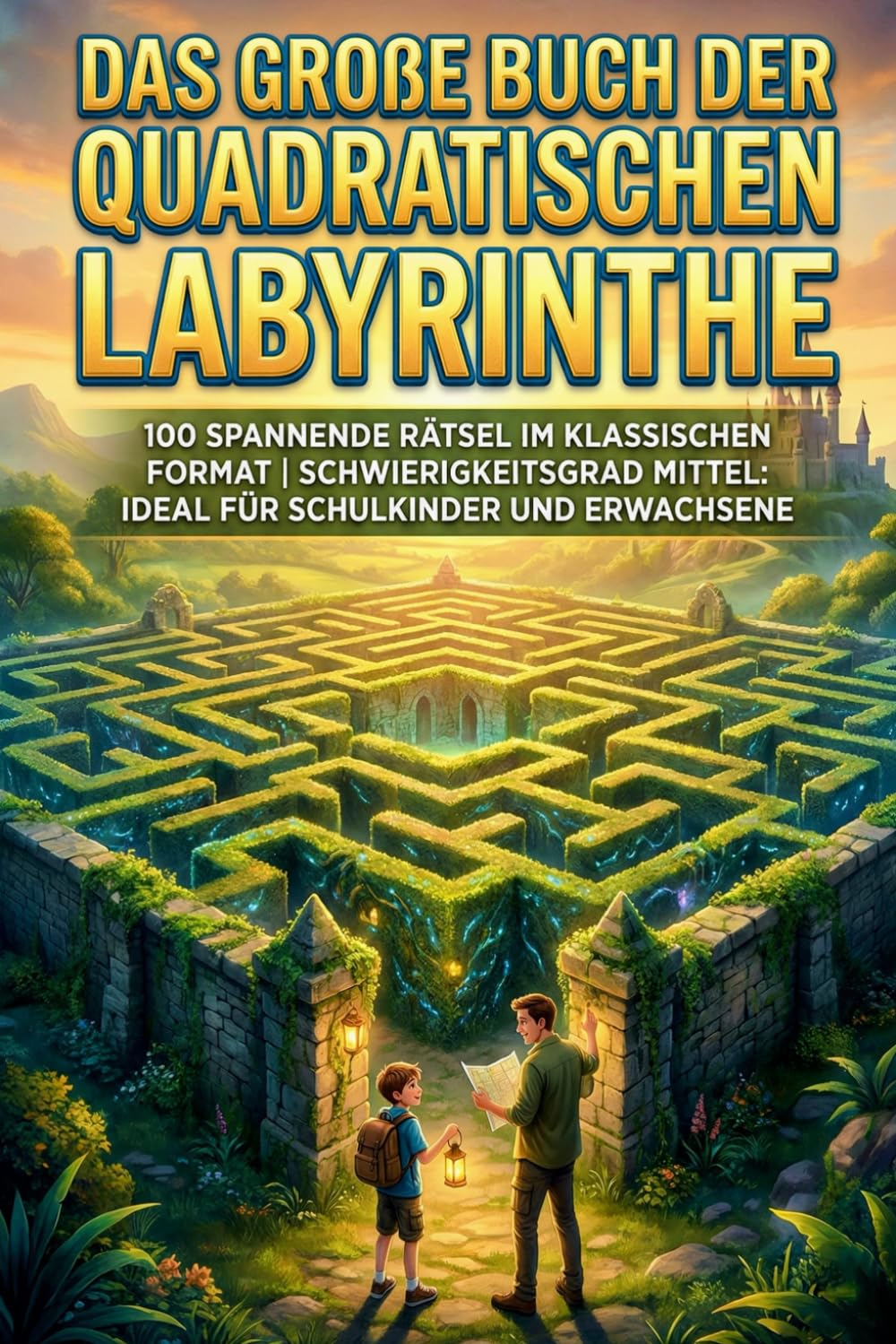 Das große Buch der quadratischen Labyrinthe: 100 spannende Rätsel im klassischen Format | Schwierigkeitsgrad Mittel: Ideal für Schulkinder und Erwachsene: 2 (Die Quadrat-Labyrinth Kollektion)