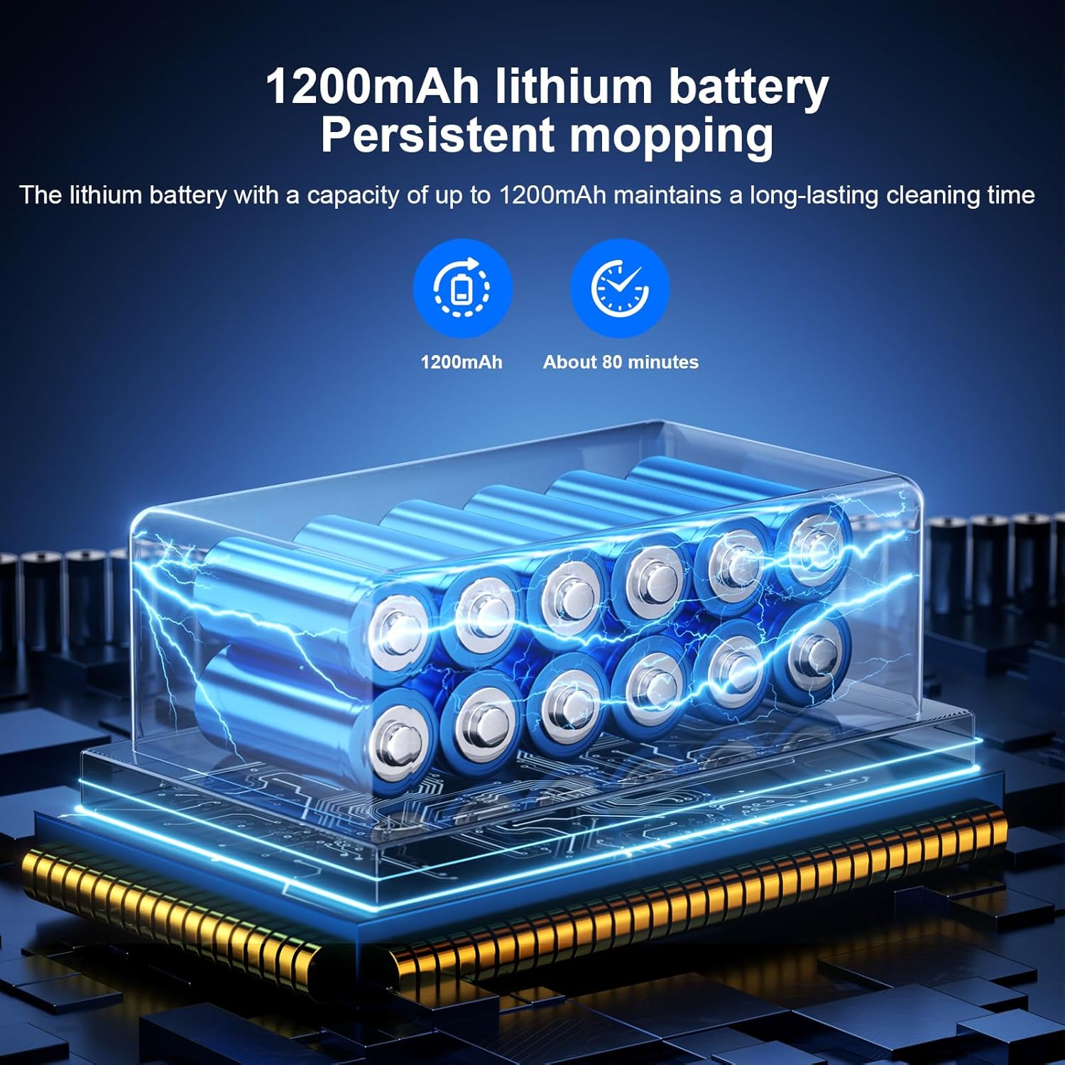 Robotic Mop for Home - Wireless Auto Mopping, Smart Path Planning, Ultra-Thin & Quiet, Anti-Collision, for Hardwood/Tile/Small Spaces(Black)