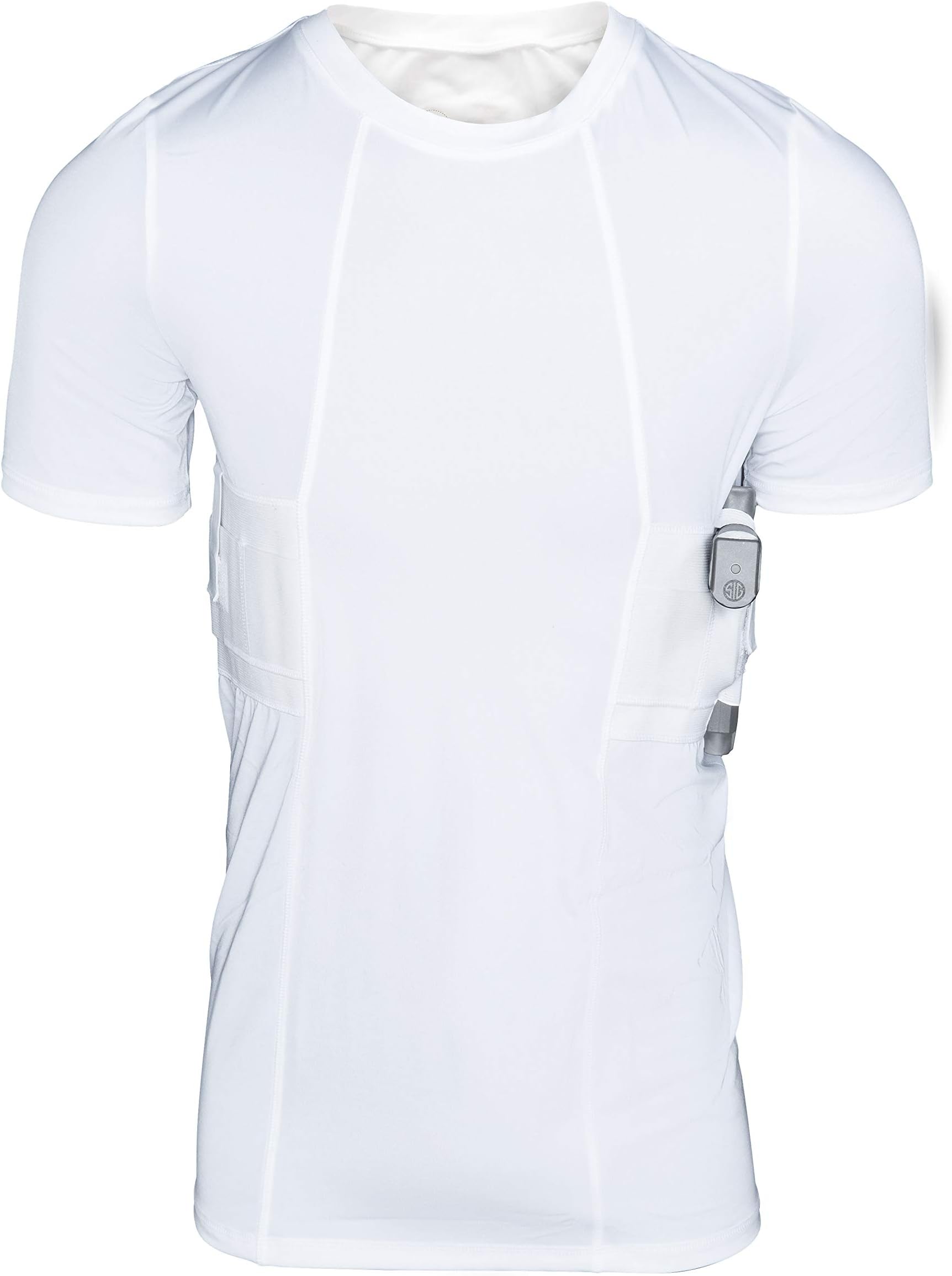 Graystone CCW Holster T-Shirt for Men- Crew Neck Compression Conceal Carry Tactical Clothing