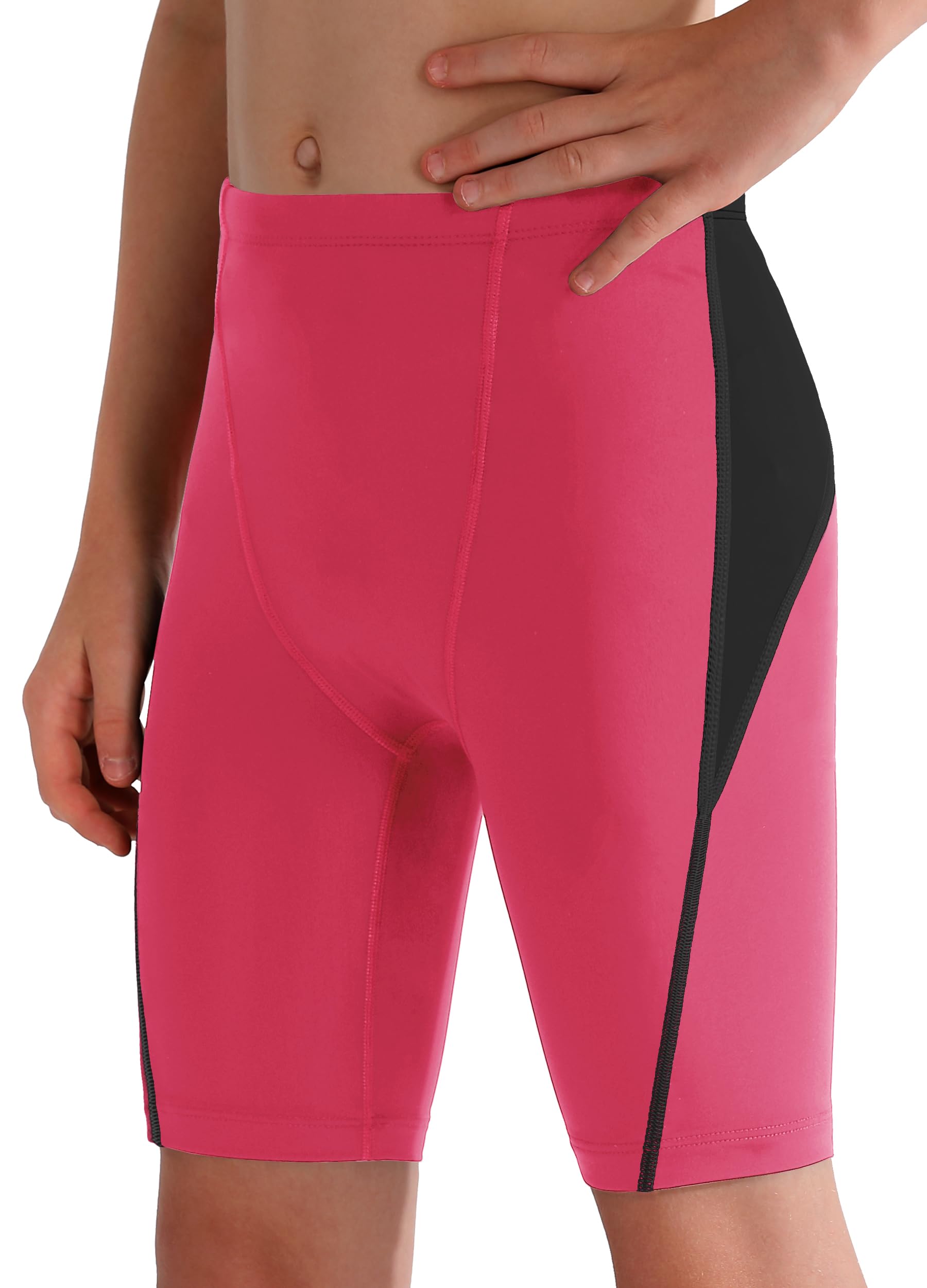 MIVEI Boys Swim Jammers - Youth Competitive Swim Racing Team Swimming Shorts Swimsuit Trunks Bathing Suit Quick Dry UPF 50+