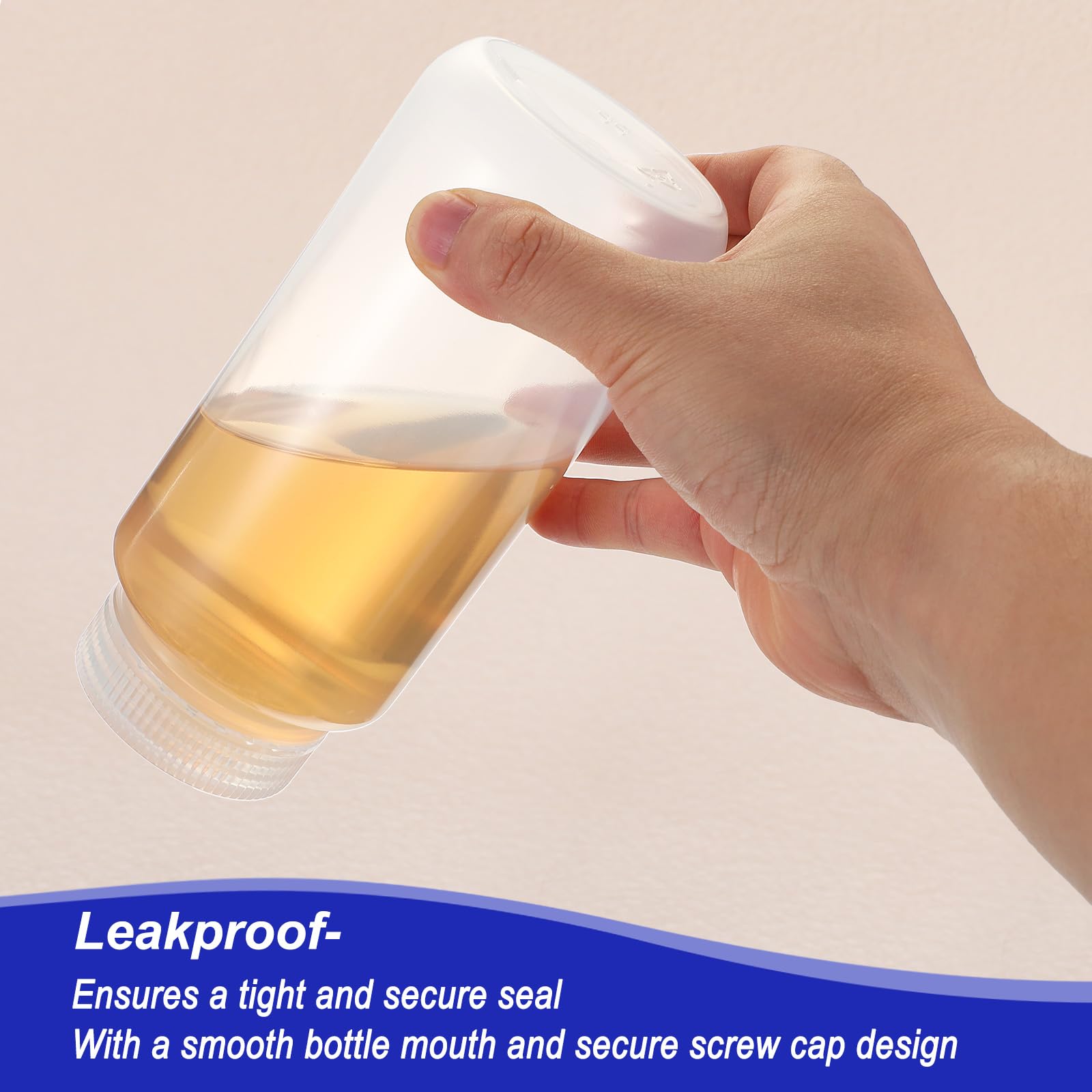 PATIKIL 12 Stück 500ml Reagenzgläser, PP Weithals-Rundflaschen mit Schraubverschluss für die Lagerung von Laborwasser, Reagenzien, flüssigen Proben und festen Proben, klar