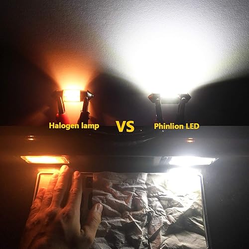 Miniatura 5 de PHINLION DE3175 - Bombillas LED superbrillantes, 500 lúmenes, 1.220 in, Festoon DE3021 DE3022 3175, bombillas LED para interior de automóvil,
