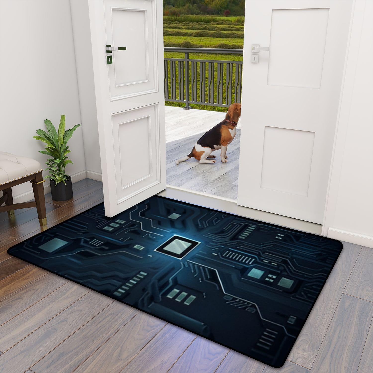 Amazon.com: FUIENCFKE Area Rug Motherboard Chips Electronic Circuits ...