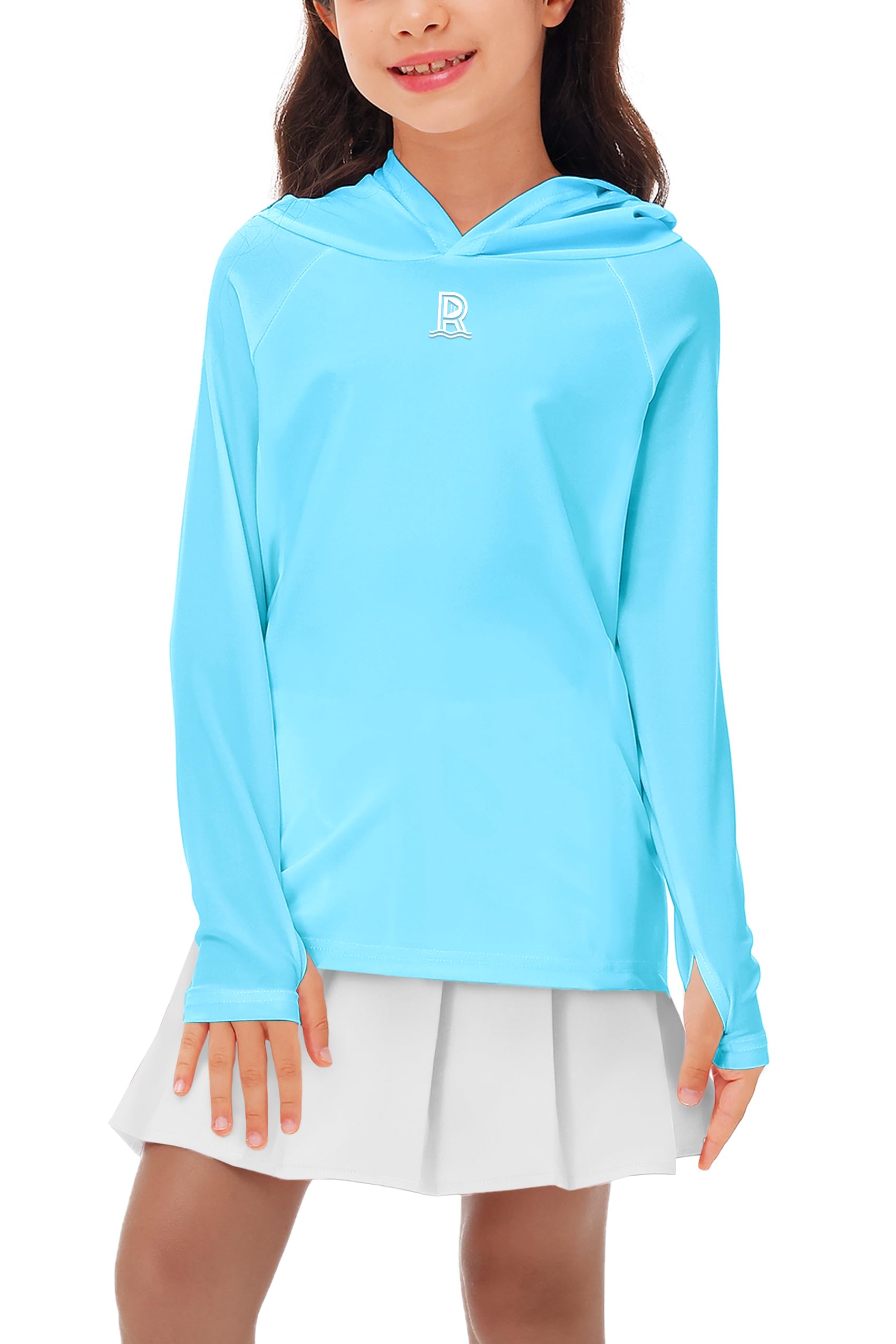 Remimi Kids Sun Shirt Rash Guard Quick Dry Sun Protection Athletic Hoodie Hiking Shirts 3-12 Years