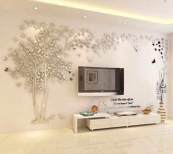 DIY 3D Giant Couple Tree Wall Decals Wall Stickers Crystal