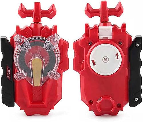 Vista 5 de DYT Bey Battle Evolution Blade Turbo God Bay Booster Superking B-174 02 Helios Volcano Gyro Starter con Sparking Wire Bey LR Launcher Set rojo