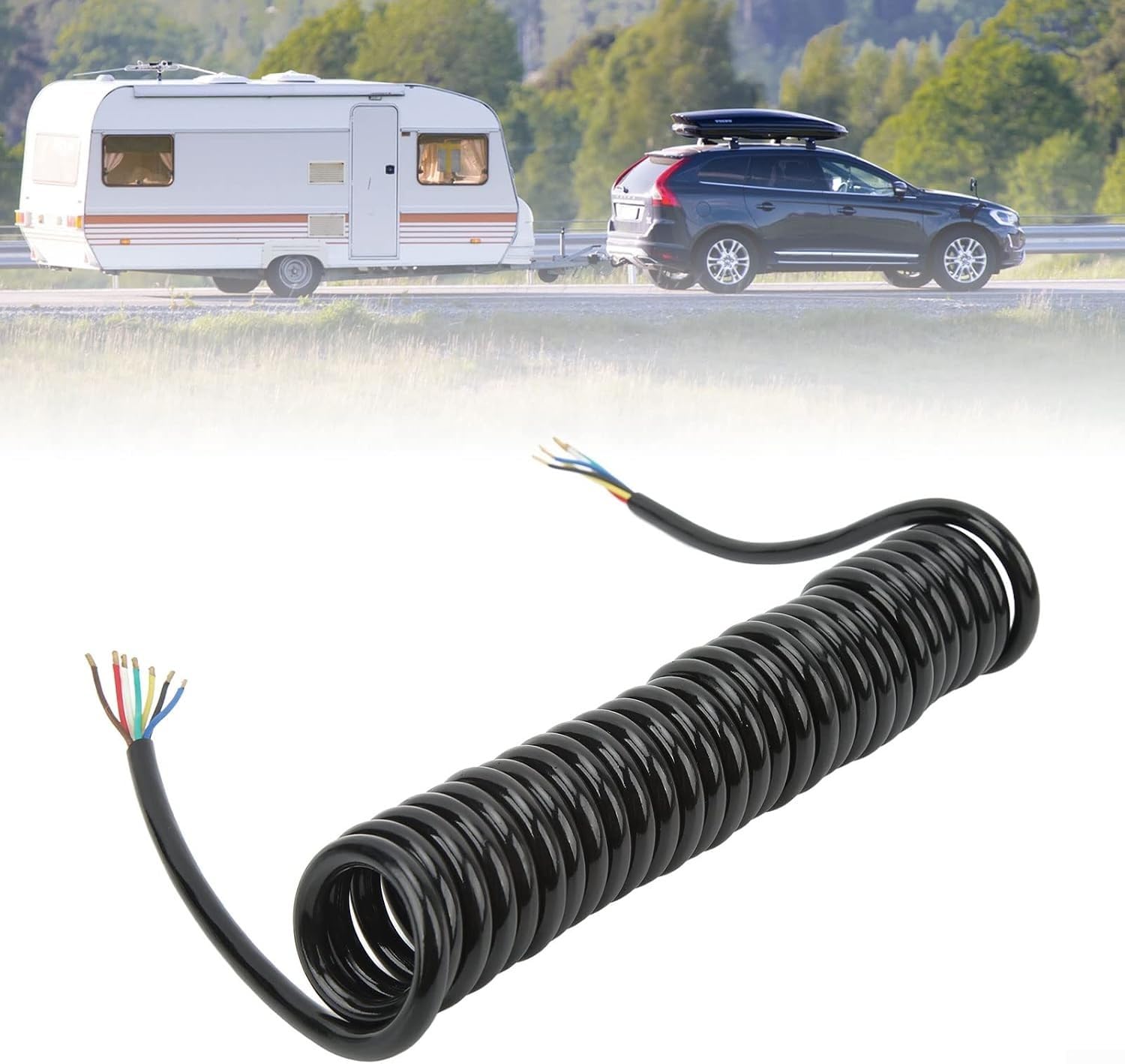 Hänger Adapter 13 zu 7 Pin Steckdose Wetterfest – Kompakter Anhänger Zubehör für KFZ(13 Pin)