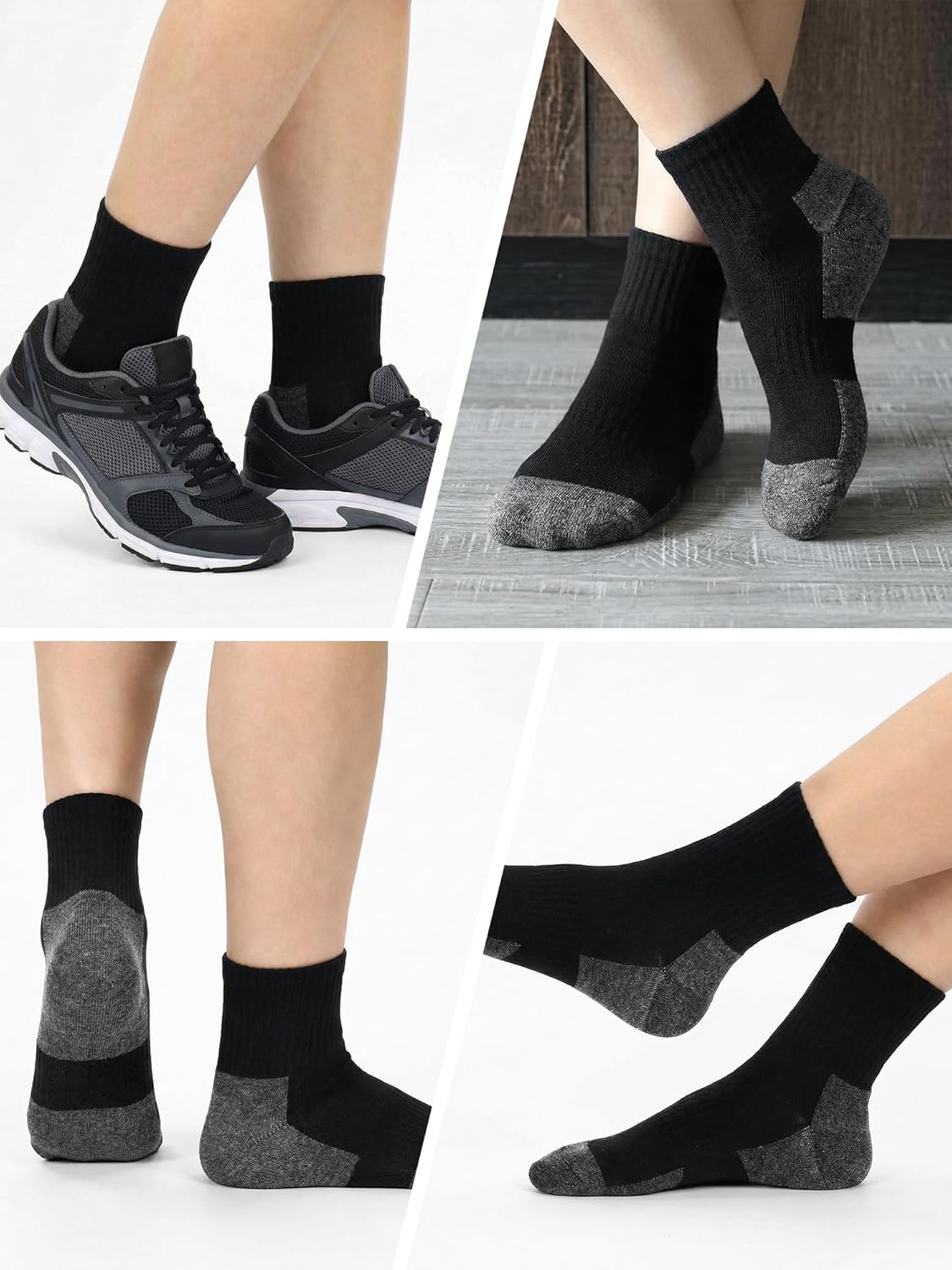 Tarpop 100 Pairs Bulk Mens Socks Moisture Wicking Casual Sports Ankle Socks for Homeless Unisex Adult Men Women