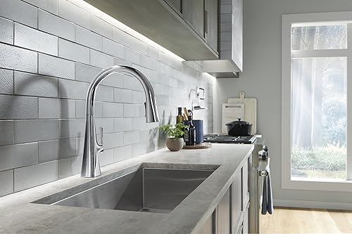 Miniatura 2 de Kohler Graze - Grifo de cocina extraíble, grifo de fregadero de cocina con rociador extraíble, cromo pulido, K-22062-CP