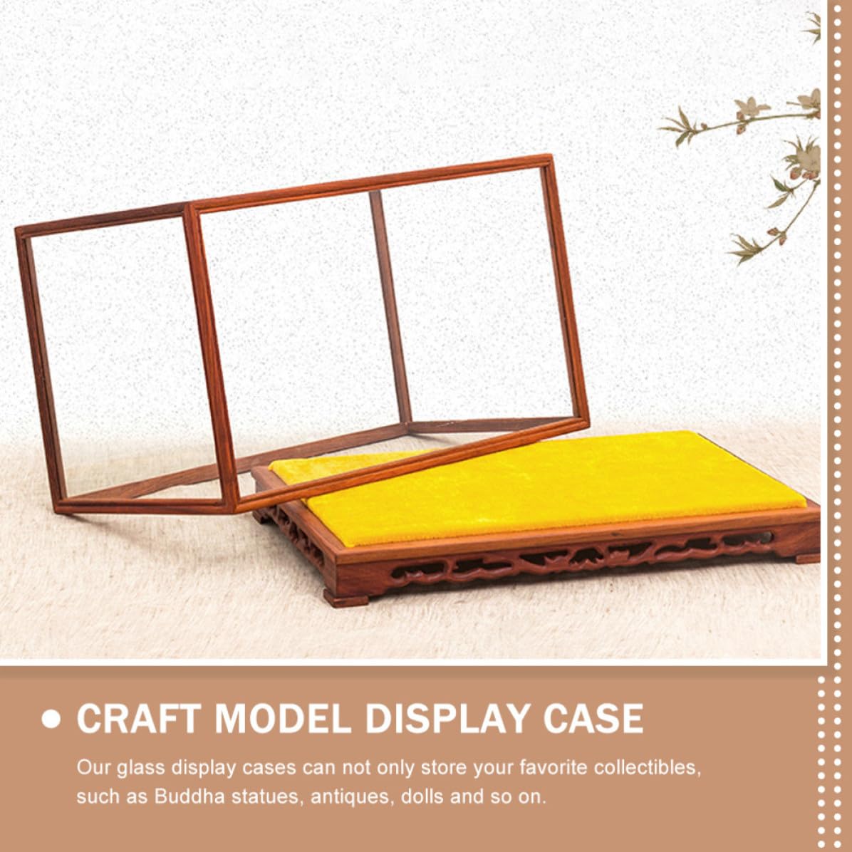 Caja Expositora de Madera y Vidrio para Colecciones, Organizador Transparente Diseño Creativo y Alta Transparencia para Mesa o Armario