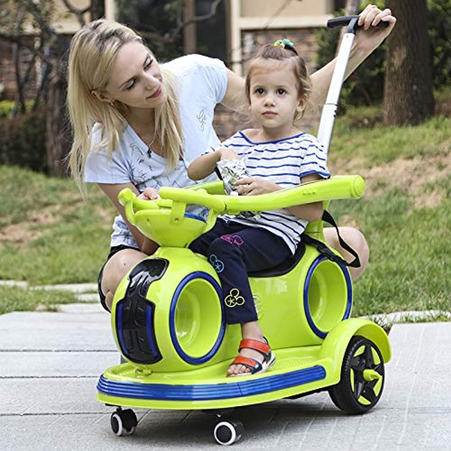 Mstc Ride On 6 V Funky Swinging Groovy Car For The Lil Riders, Green