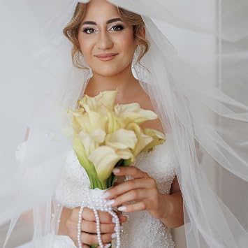 sourcing map 12 Pcs Artificial Calla Lily Fake Flowers, 13 Inch Real Touch Artificial Floral Fake Bouquet for Wedding Bride Shower Gift Home Decor DIY Crafts, White/Yellow