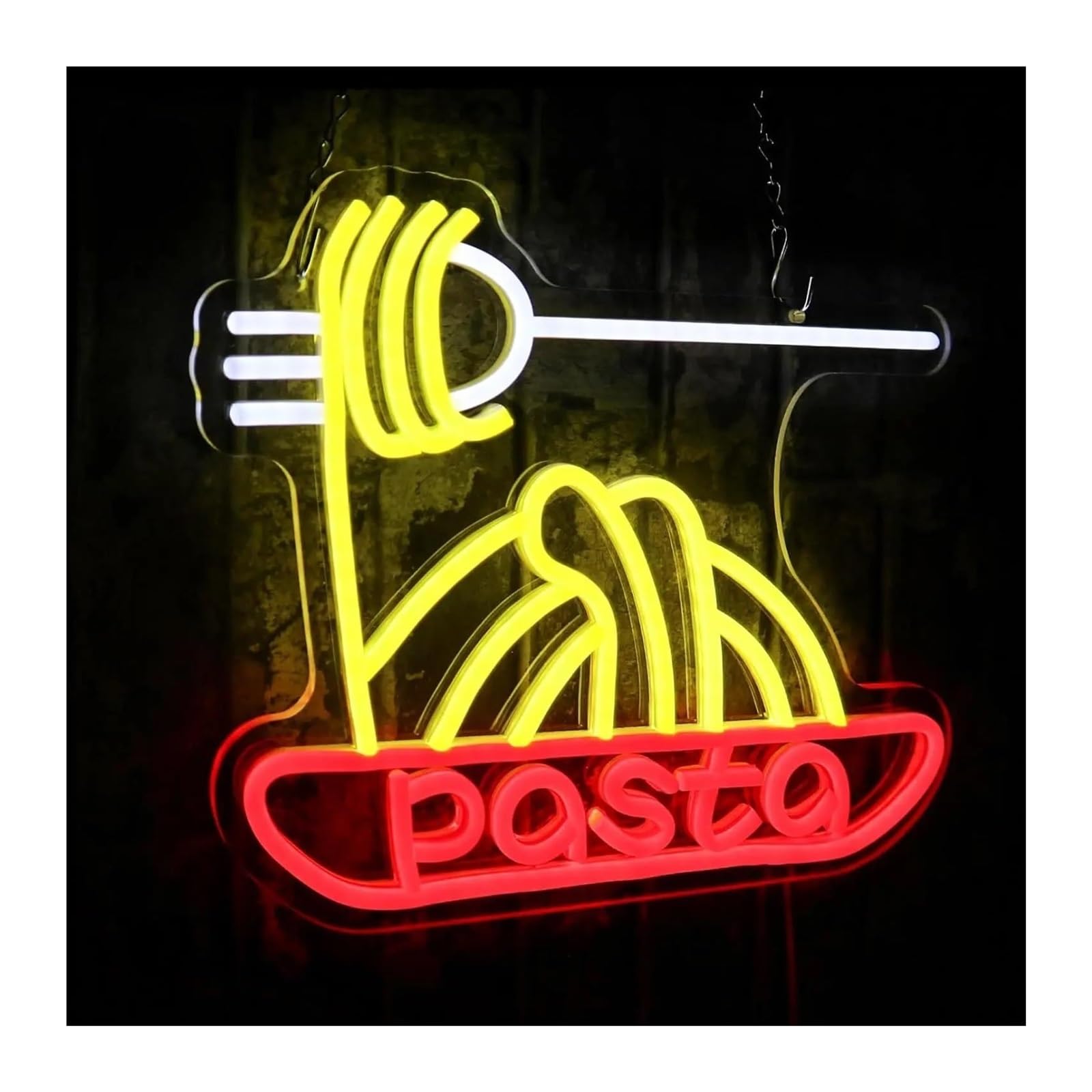 Scritta luminosa Insegna Al Neon Pasta, Decorazione Da Parete, Lampade A USB Per Cucina, Ristorante, Ristorante, Festa, Negozio Per Famiglie 35cmх28cm