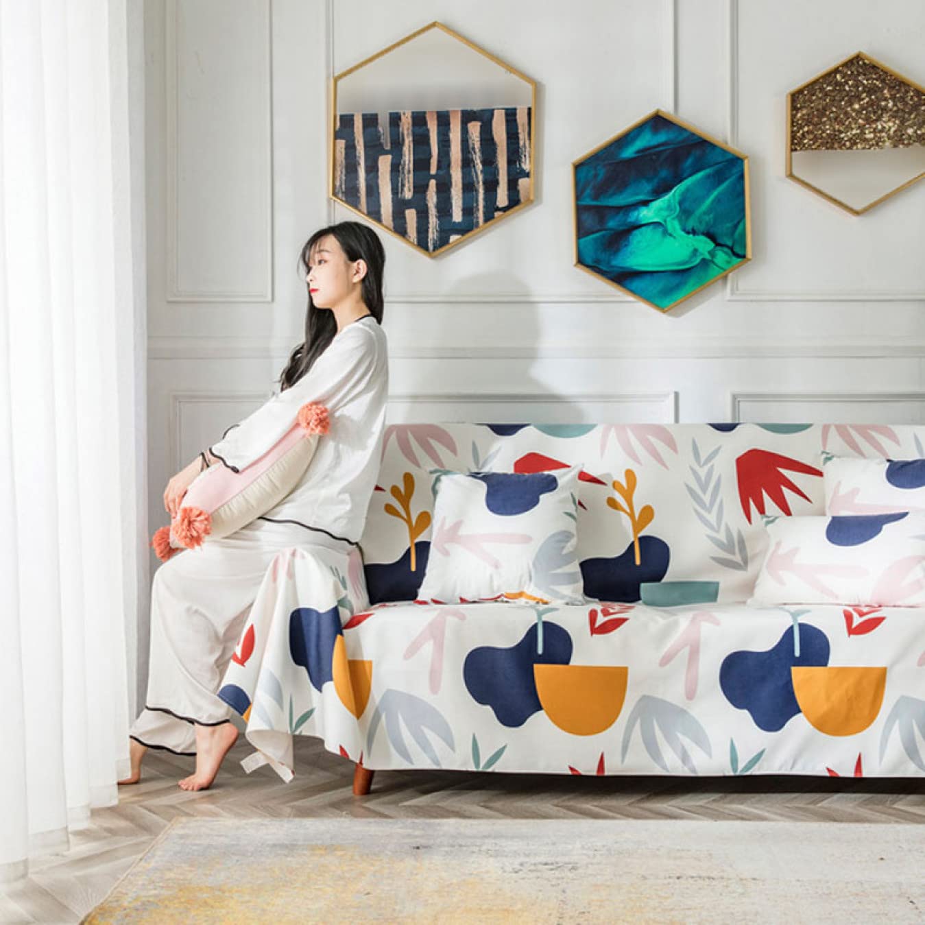 ハンドメイド マルチカバー パッチワーク ハンドメイド マルチカバー 100cm×100cm Sサイズ