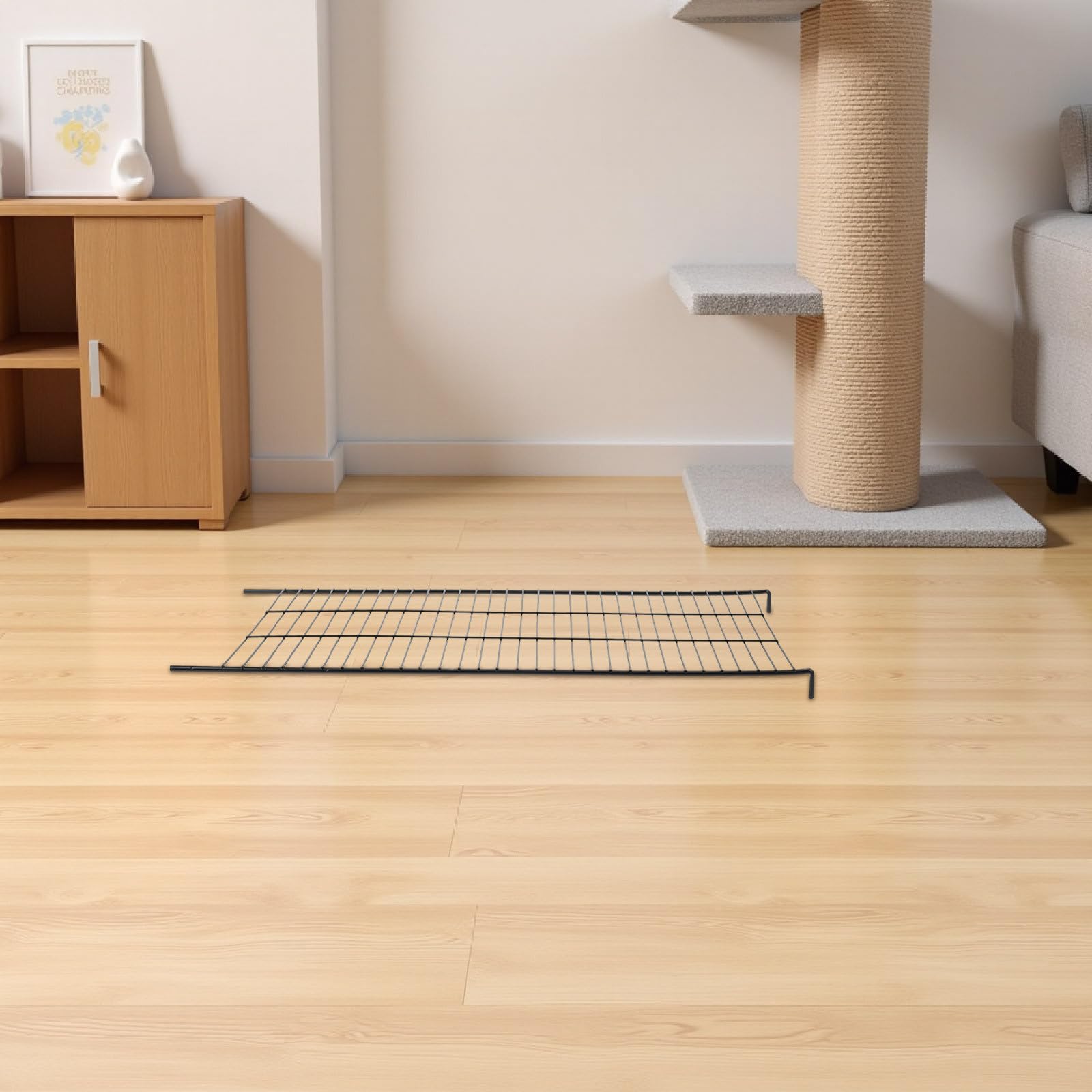 Escalera para Gatos de Hierro Negro 2piezas Diseño Flexible para Jaulas Interiores y Parques de Juegos para Gatitos