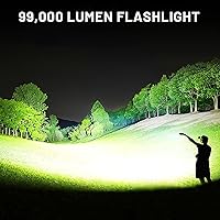 Vista 2 de MIXILIN Linternas Recargables de Alto Lúmenes, Paquete de 4 99,000 Lúmenes Linterna LED Súper Brillante con Cable USB y 5 Modos, Linterna de Mano