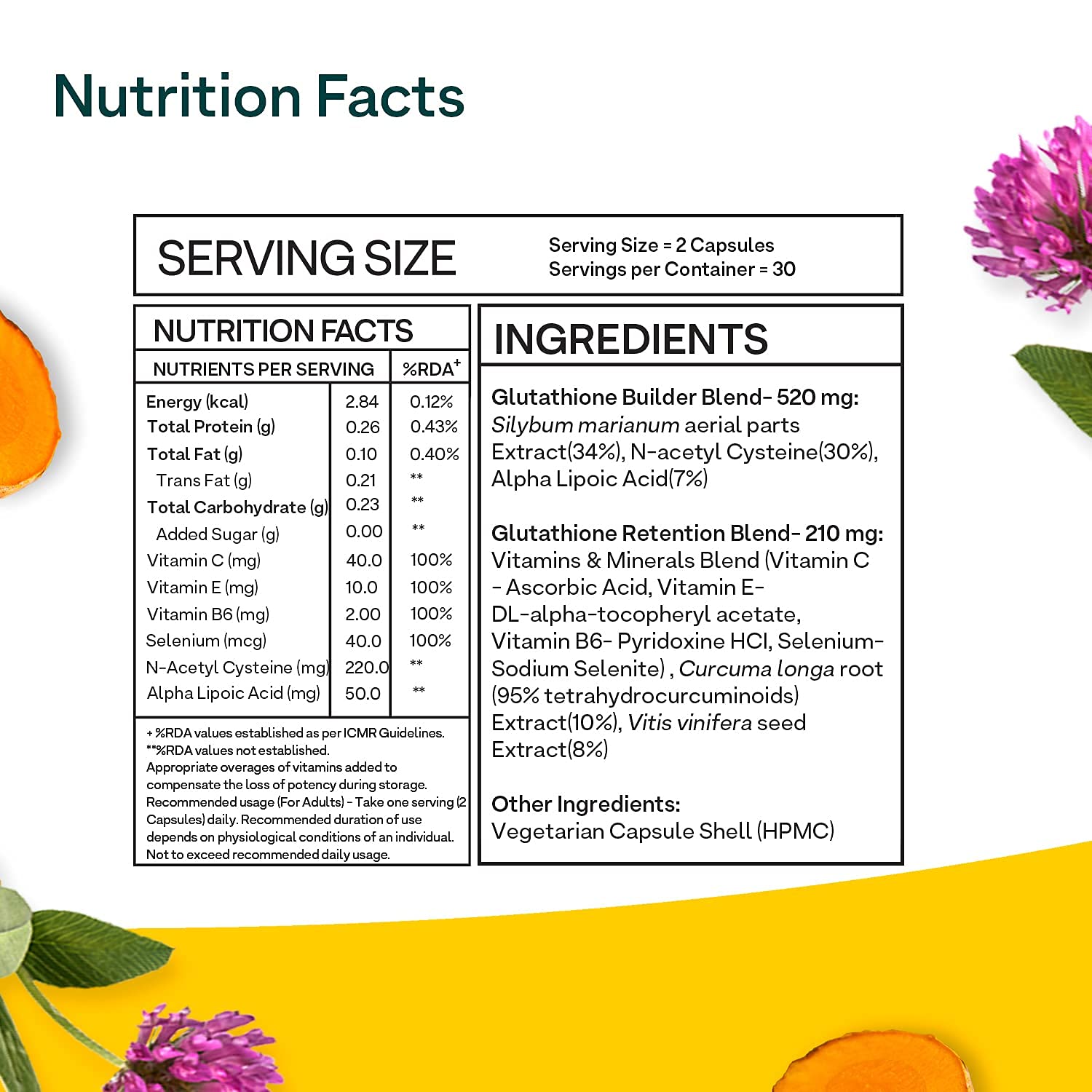 Buy OZiva Plant Based Glutathione Builder, 60 capsules Glutathione Builder for Hydration, Skin