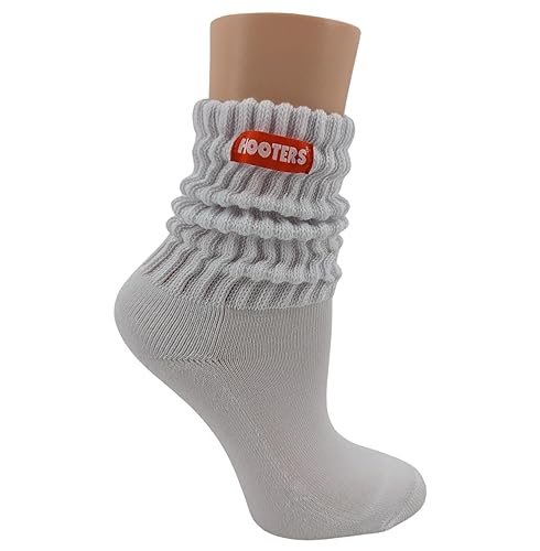 Ripple Junction Hooters Women's Slouch Sock Officially Licensed - One Size - White