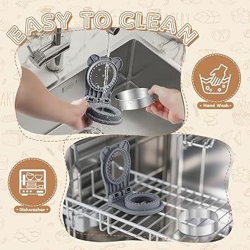 Sandwich Cutter, Maker for Kids Lunch - 3.7 Inch Circle Shape Sandwich Cutter and Sealer, Breakfast And Lunchboxes (Gray)